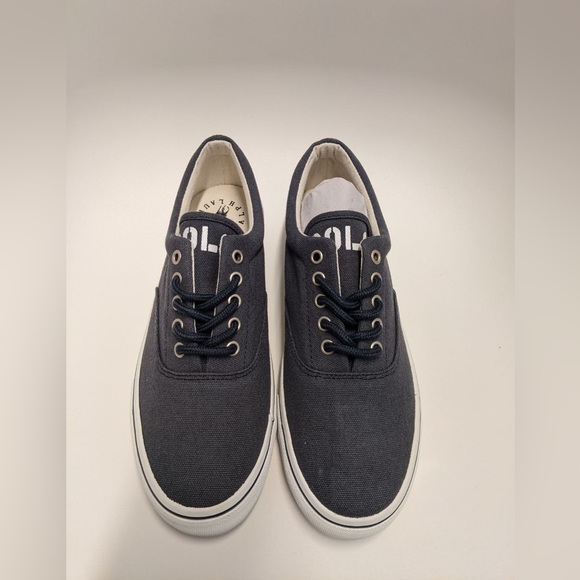 NEW POLO Ralph Lauren Canvas Sneakers Junior Size 6 - Picture 6 of 9